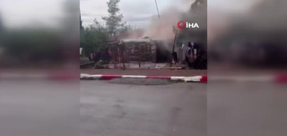 Kepez’de gecekondu alevlere teslim oldu çocuklar gözyaşlarıyla izledi
