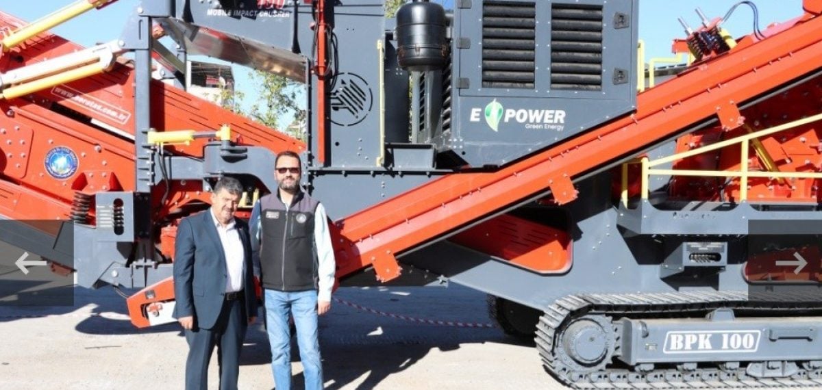 Kütahya İl Özel İdaresi araç parkına hibrit mobil taş kırma makinesi kazandırdı