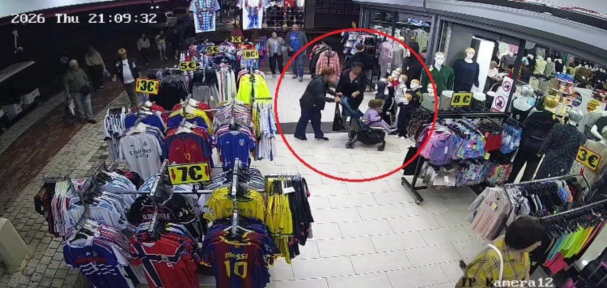 Manavgat’ta bebek arabasıyla gizlenen eşofman hırsızlığı otelde sonlandı