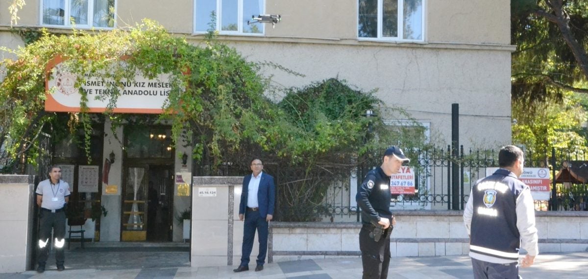 Manisa’da okul çevresi denetimleri dron desteğiyle yoğunlaştırıldı