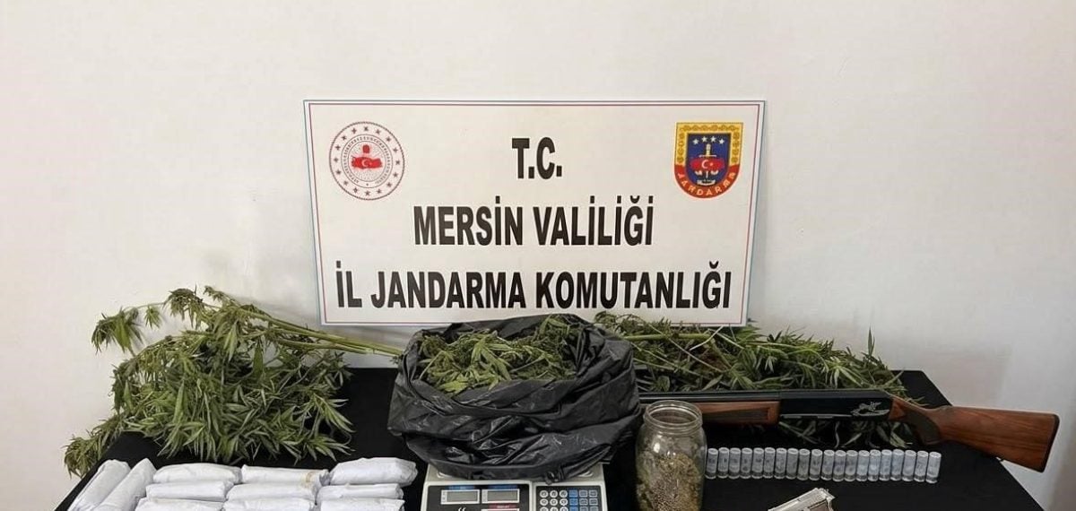 Mersin’de iki operasyonda uyuşturucu ve silah ele geçirildi, 4 şüpheli tutuklandı