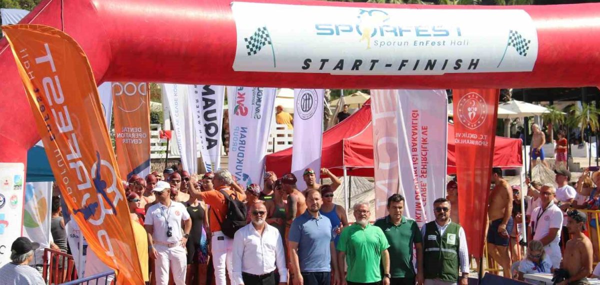 Ölüdeniz’de 1612 sporcunun mücadele ettiği açık su yüzme yarışları başladı