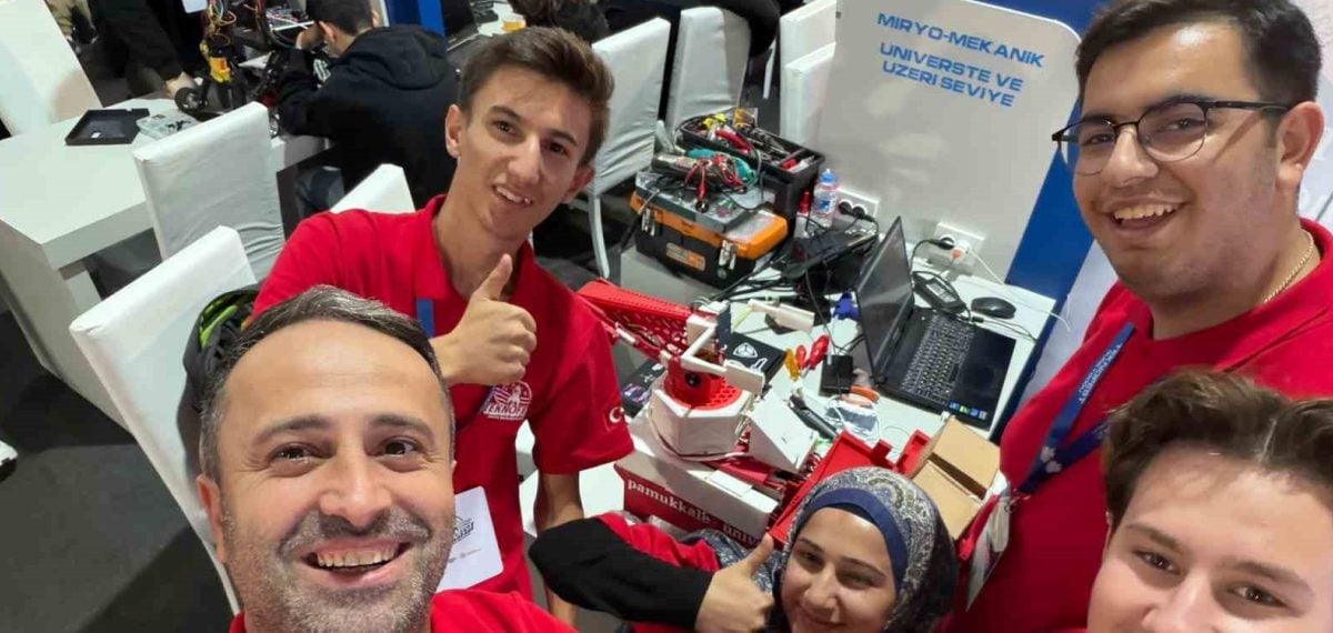 Pamukkale Üniversitesi öğrencilerinin Miryo‑Mekanik takımı TEKNOFEST Robolig finalinde