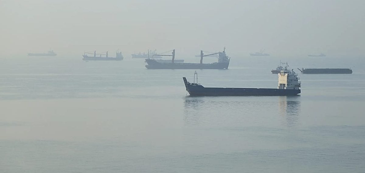 Super tanker struck a mine and caught fire in the Strait of Hormuz