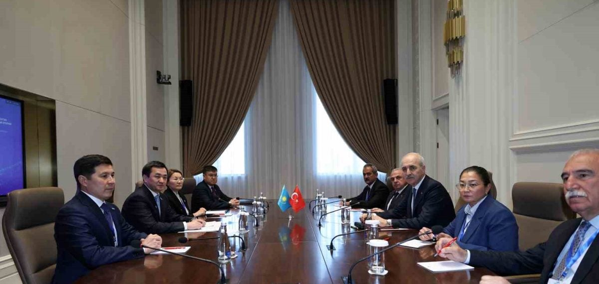 TBMM Başkanı Kurtulmuş ile Kazakistan Kurultay Başkanı Dadebay Bişkek’te Görüştü