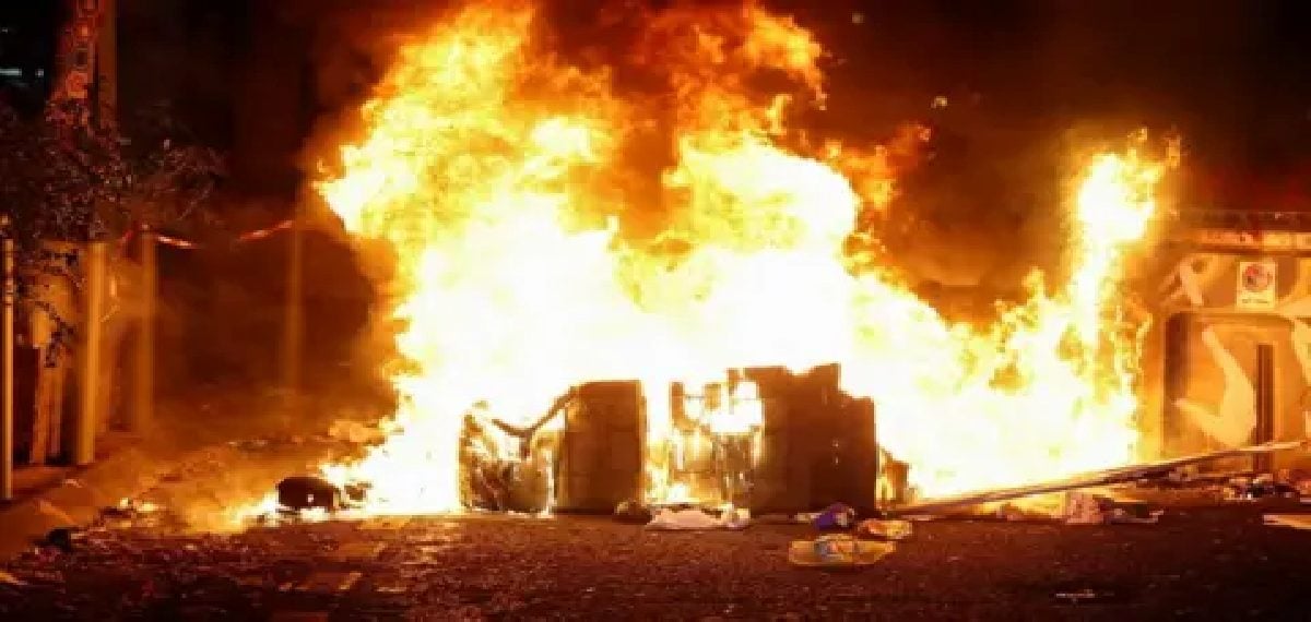 tear gas and water cannon used as french protests turn violent across cities 0 NPiby5RY