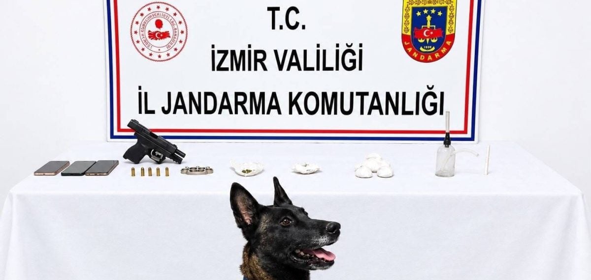 Urla’da jandarma operasyonunda uyuşturucu ve ruhsatsız silah ele geçirildi