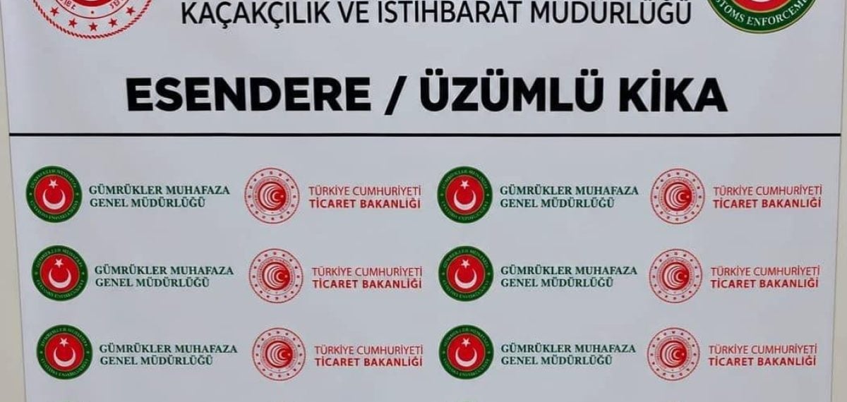 Üzümlü Gümrük Sahası’nda üç ayrıda toplam 1,548,430 TL değerinde kaçak eşya ele geçirildi