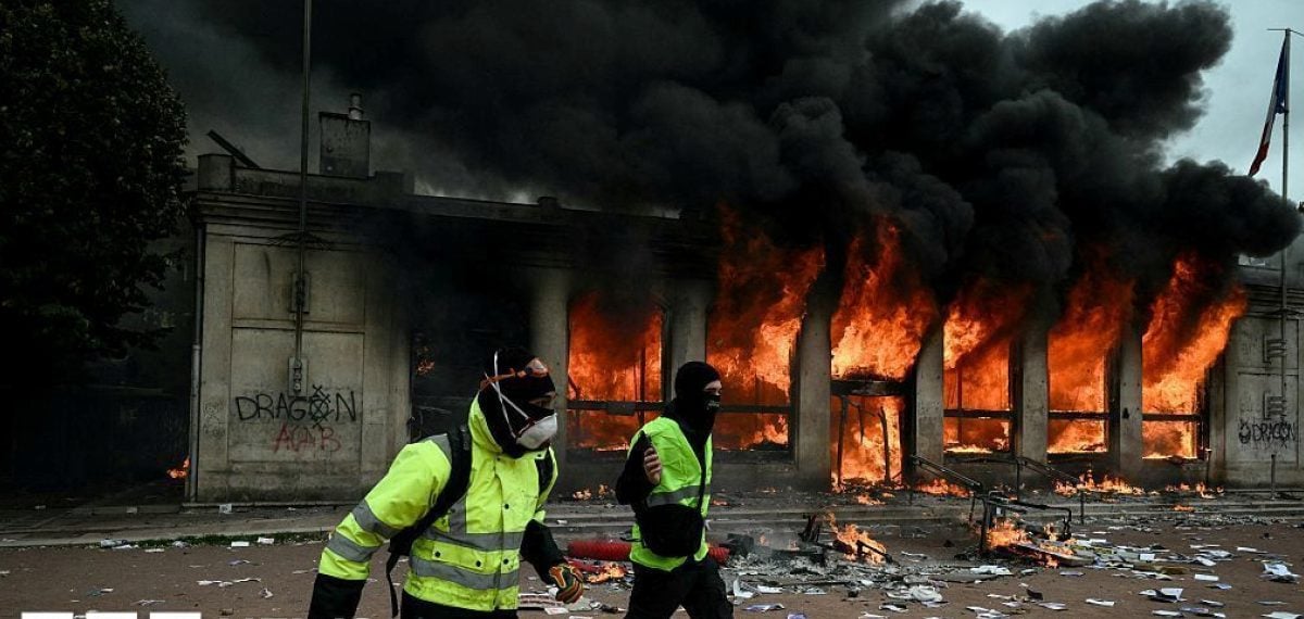 Widespread French Protests Turn Violent as Buildings and Shops Are Damaged